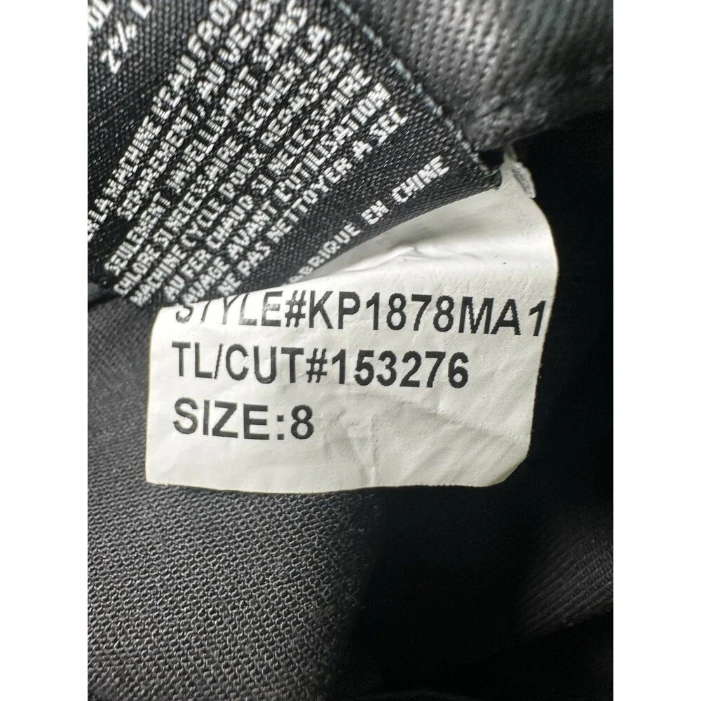Kut from the Kloth Faux Black‎ Leather Reese Ankle Straight Pants City Women 8
